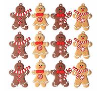 12Pcs Cute Gingerman Cookie for Doll Pendant Hanging Xmas Tree Festival D