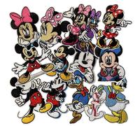12pcs Cute Kids Cartoon Mouse Embroidery Patches Iron on/Sew on Anime Applique Embroidered Repair Patch Fashion Accessories Collection Gifts for Clothing Jacket Jeans Backpack Hat Vests