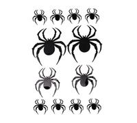 12pcs D Halloween Spider Wall Decals Black PVC for Party