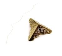 12pcs Decorative DIY Jewelry Chest Wine Box Wooden Case Iron Metal Corner Protector Guard Bronze Antique Brass Golden Silver(Golden)