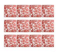 12PCS Decorative Hanging Room Divide Panels For Stylish And Functional Home Spaces(red)