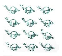 12pcs Dinosaur Animal Shaped Paper Clip Metal Funny Bookmark Document Clips for School Office Desk Gift Organizing Supplies Crafts Crafts