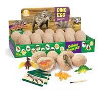 12Pcs Dinosaur Egg Dig Kit for Kids, Science Excavation Kits with Dino Figures, Dig Tools and Learning Cards - STEM Archaeology Science Experiments Activity Set Educational Toy for Boys and Girls Age