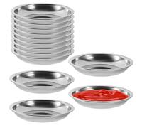 12PCS Dipping Bowls - Mini Dip Bowls 8cm Small Sauce Dishes, Stainless Steel Bowl Dishes, Dipping Bowl Round Spice Bowl Seasoning Serving Cups, Snack Bowl for DipPing Snacks Fruits Condiments