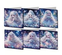 12PCS DIY Greeting Card Set Rhinestone Diamond Art Mosaic Postcards Diamond Art Handmade Cards Creative Birthday & Thanksgiving Card Kit