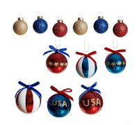 12pcs DIY Patriotic Hanging Balls 3.5cm July 4th Decor
