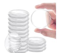 12PCS Door Stop, Self Adhesive Door Stoppers Silicone Transparent, Wall Protector, Round Door Handle Protectors for Wall Fridge Cabinets