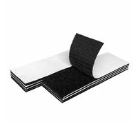 12PCS Double Sided Hook and Loop Pads, 30 * 60mm Size, Extra Strong Fastening Tape for Room Decor, Home, Office, BK