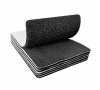 12PCS Double Sided Hook and Loop Pads, 50 * 50mm Size, Extra Strong Fastening Tape for Room Decor, Home, Office, BK