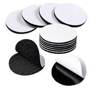 12pcs Double Sided Sticky Pads 38mm Heavy Duty Hook and Loop Coin Dots, Self Adhesive Dots Tapes Hook and Loop Tape Round Sticky Adhesive Pads for Carpets, Mats, Photo, Craft, DIY Projects (38mm)