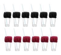 12Pcs Drink Covers Anti Spike Prevention, Reusable Cup Drink Covers with Straw Hole for Alcohol Protection Anti Drug Spike Drinks Protection Bottle Cap for Girls Women Bar Club Party