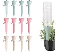 12Pcs Drip Irrigation Plant Watering Devices, Automatic Self-Watering Spikes, Slow Release Bottle Waterers with Flow Control Valves for Garden Plants Indoor Outdoor Watering