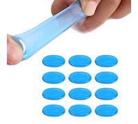 12PCs Drum Damper Silencer for Drum Tone Control with Silicone Self-Adhesive Blue Pads - Ideal Percussion Instrument Accessories for Drum Kits and Drums