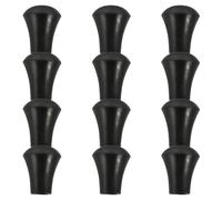 12pcs Drum Feet Protectors Anti Slip Rubber Leg Covers for Stands | Textured Black Rubber, Easy Installation, Universal Fit, Practice Rooms and Classrooms, Bass Drum Legs