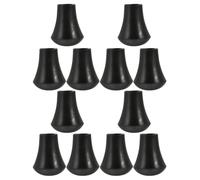 12pcs Drum Leg Tip Cover Rubber Feet for Drum Non Slip Black | Textured Rubber, Furniture Legs and Cymbal Stands, Practice Rooms and Recording Studios, Floor Protection