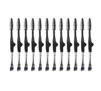 12PCS Dual End Eyebrow Spoolie Brush, Foldable Mini Lash Comb 10.7x1x0.6cm | Artificial Fibre Plastic, Angled Tip, Precise Grooming, Comfortable Grip, Portable Travel Tool for Airplanes and Subways