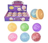 12Pcs Dumpling Squishy Toys, Kawaii Plush Set - Slow Rising Soft Foam Fidget Stress Balls, Cute Glitter Sensory Toys for Stress Relief, Calm & Focus - Gift for Kids, Teens, Adults, Classroom