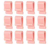 12pcs Dutch Oven Lid Protector Clips, Cookware Protectors Dutch Oven Clips Silicone Replacement Pan Clips Bumpers Lifter Accessories for Display Stacking of Dutch Oven (Pink)