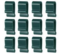 12pcs Dutch Oven Lid Protector Clips, Cookware Protectors for Stacking Bumpers Lifter Accessories Silicone Replacement Pan Clips for Stacking Pans and Display of Dutch Oven Pots (Dark Green)