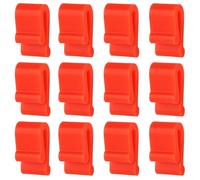 12pcs Dutch Oven Lid Protector Clips, Cookware Protectors for Stacking Bumpers Lifter Accessories Silicone Replacement Pan Clips for Display of Dutch Oven Pots (Red)