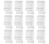 12pcs Dutch Oven Lid Protector Clips, Silicone Pot Bumpers Lifter Cookware Protector Clips for Stacking & Display Dutch Oven Pots Accessories (Clear)
