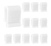 12pcs Dutch Oven Lid Protector Clips, Thickened Cookware Protectors for Stacking Bumper Protector Clips Silicone Replacement Pan Clips for Display and Storage Dutch Oven Pots (White)