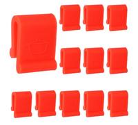 12pcs Dutch Oven Lid Protector Clips, Thickened Cookware Protectors for Stacking Bumper Protector Clips Silicone Replacement Pan Clips for Display and Storage Dutch Oven Pots (Orange)