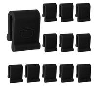 12pcs Dutch Oven Lid Protector Clips, Thickened Cookware Protectors for Stacking Bumper Protector Clips Silicone Replacement Pan Clips for Display and Storage Dutch Oven Pots (Black)