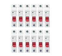 12pcs DZ47-63Z DC250V 1P MCB Circuit Breaker, Miniature Circuit Breaker for Photovoltaic Systems, DC Air Switch with Arc Extinguishing and Current Limiting Protection (40A)