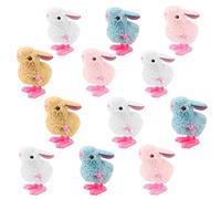 12pcs Easter Wind-Up Toy for Kids,Colour Wind Up Jumping Rabbit Toys Plush Rabbits Toys Mini Clockwork Toys for Kids Toys Easter Party Favors Gift Easter Basket Fillers