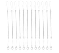 12pcs Elastic Tether Lanyards, Transparent Retractable Stylus Tether Practical Anti-Lose Clipboard Pen Lanyard Spring Coil Strap for Tethering Stylus to Touchscreen