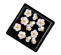 12PCS Elegant Colorful Rose Camellia Nail Decoration 3D Nail Decoration Nail Polish for Party Wedding and Daily Wear