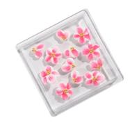 12PCS Elegant Colorful Rose Camellia Nail Decoration 3D Nail Decoration Nail Polish for Party Wedding and Daily Wear
