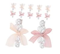 12pcs Elegant Duckbill Barrettes with Charming Bowknot Heart Shaped Pearl Decor for Weddings Brides and Valentine Day Hair Accessories