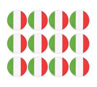 12pcs Embroidered Badges Round Patch Applique Stick on Patches Embroidery Stickers ES Country ES Iron on ES Italian Flag Embroidery DIY The Sign Computer