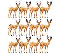 12PCS Embroidered Patches, Deer Sew on Patches Embroidery Cloth Stickers Sew on Fabric Stickers Clothing Accessories