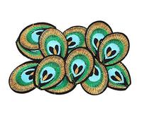 12Pcs Embroidered Patches, Peacock Iron on Sew on Applique Badge for Clothing Garment Accessories