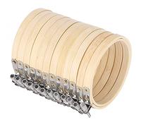 12Pcs Embroidery Hoop Set 9cm/3.5in Bamboo Circle Cross Stitch Frame Hoop Ring for Embroidery and Cross Stitch