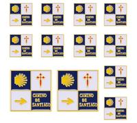 12Pcs Enamel San Diego Explorer Shell Brooches The Alloy Fan-Shaped Shell Emblem Brooch is Suitable for Church Attire And Accessories.