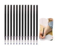 12Pcs Erasable Pen Refills, Black Friction Pen Rollerball Refills 0.5mm Stainless Steel Tip Smudge-Free Writing Smooth and Long-Lasting use High-Temperature Compatible with Most Rollerball Friction
