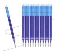 12pcs Erasable Pen Refills,Erasable Pens Refills,Friction Pens Blue,0.5mm Stainless Steel Tip,Smooth,Comfortable and Durable Writing Experience(Blue)