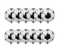 12pcs European Cup World Cup Soccer Balloons - 18inch Aluminum Foil Football Balloons for School Sports Meeting, Boys Birthday Decor
