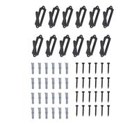 12Pcs European Style Mount Skull Hanger, Iron Deer Elk Skull Wall Mount Bracket, Sturdy Indoor Outdoor Display Hook with Expansion Screws for Animal Skull Decoration