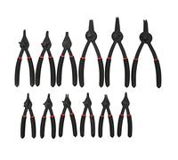 12PCS External Snap Ring Pliers Set, Universal Deep Access Straight Tip Pliers with Comfortable Handle for Removing and Installing Retaining Rings in Tight Spaces