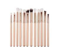 12Pcs Eye Makeup Brush Set Professional Eye Brushes Blender Eyebroweyeliner Highlighter Brush Important Concealer Cosmetic Brush Tool Beige Nice and Practical