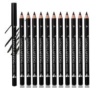 12Pcs Eyebrow & Eyeliner Pencil Set - Waterproof & Smudge-Proof Brow Pen - Long-Lasting Easy Application Ultra-Fine Tip for Natural Precise Definition Black Color for All-Day Makeup