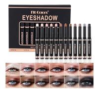 12PCS Eyeshadow Stick Set, Matte & Shimmer Cream Eye Shadow Sticks