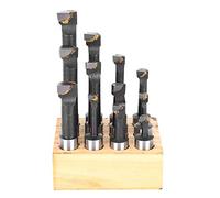 12PCS F1 Type Boring Cutter Set, CNC Milling Tools Kit, 5/8 - Inch High - Speed Steel Boring Bar with 12 Different Lengths, Precision Crafted Hardware Accessory for Metalworking an