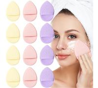 12PCS Facial Sponges for Washing Face, Buff Puff Facial Sponge with Finger Cot, Face Sponges for Cleansing Buff Puff Exfoliating Facial Sponge, Reusable Facial Sponges Exfoliating for All Skin Types