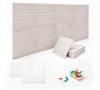 12Pcs Felt Bulletin Board with 35 Pins,48"x 36" Self-Adhesive Cork Board Alternative for Walls,Large Pin Board Vision Board Notice Message Boards for Home Office Kitchen School Decor (Camel Color)